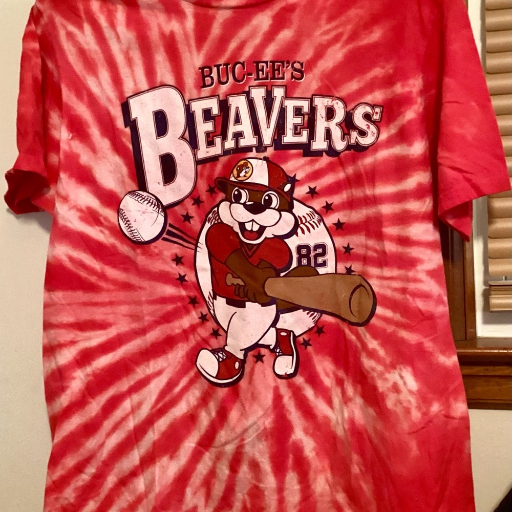 Red Tie-Dye Beaver T-Shirt